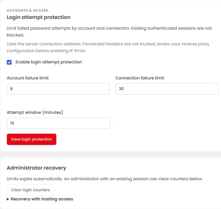 Login attempt protection